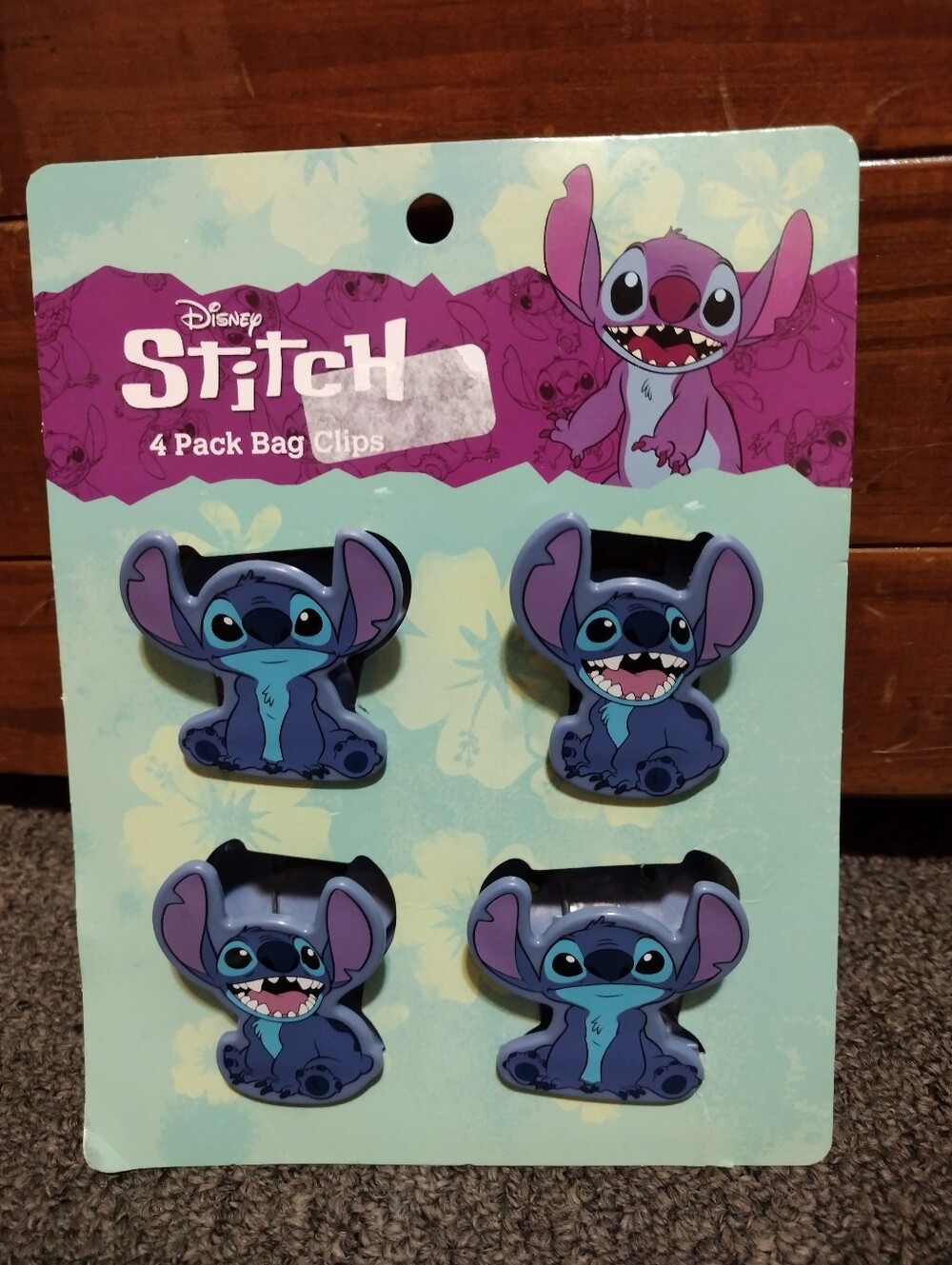 Disney Stitch Bag Clips - Blue (4 Pack)